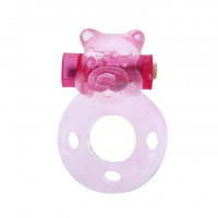 Эрекционное виброкольцо Pink bear  BI-010083