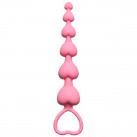 Анальная цепочка Heart's Beads  Pink 4101-01Lola
