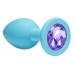 Анальная пробка Emotions Cutie Medium Turquoise light purple crystal 4012-04Lola