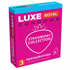 Презерватив гладкий ароматизированный LUXE ROYAL Strawberry Collection