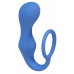 Эрекционное кольцо с анальной пробкой Double Pleasure Anal Plug Blue  4217-03Lola