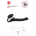 Безремневой нереалистичный страпон Strap-on-me, S, силикон, черный, 24 см