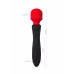 Двусторонний вибромассажер Black&Red by Toyfa, силикон, черный, 21 см
