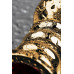 Анальная втулка Metal by TOYFA, металл, золотистая, с кристалом цвета рубин, 10,5 см, Ø 4 см, 165 г