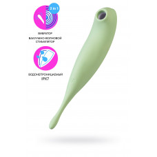 Вакуум-волновой бесконтактный стимулятор клитора Satisfyer Twirling Pro, силикон, зеленый