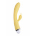 Вибратор с клиторальным стимулятором Flovetta by Toyfa Aster, силиконовый, желтый, 22 см