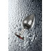 Анальный страз Metal by TOYFA, металл, серебристый, с кристаллом цвета рубин, 8 см, Ø 3,4 см, 85 г
