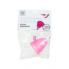 Менструальная чаша Штучки-Дрючки, силикон, розовый, S