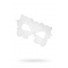 Маска нитяная Eromantica Marquise, текстиль, белая, 17,5 см