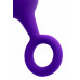 Анальная втулка Штучки-дрючки, водонепроницаемая, силикон, фиолетовая, 11,5 см, Ø 3,3 см