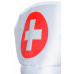 Костюм медсестры Candy Girl (платье, головной убор, стетоскоп), красно-белый, OS