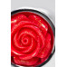 Анальная втулка Metal by TOYFA, металл, серебристая с красной розочкой, 8 см, Ø 2,7 см, 48 г