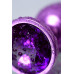 Анальный страз, TOYFA Metal, фиолетовый, с кристаллом цвета аметист, 7,2 см, Ø2,8 см, 50 г