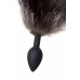 Анальная втулка с хвостом чернобурой лисы POPO Pleasure by TOYFA, S, силикон, черная, 45 см, Ø 2,7 см