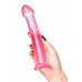 Нереалистичный фаллоимитатор Jelly Dildo L Toyfa Basic, TPE, розовый, 20 см
