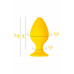 Анальная втулка ToDo by Toyfa Riffle, силикон, желтый, 7,5 см