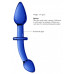 Синий двусторонний анальный стимулятор Doubler - 18 см.