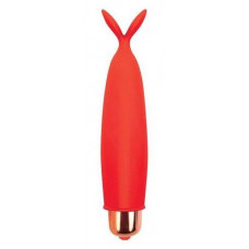 Красный клиторальный вибростимулятор с усиками