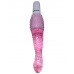 Розовый анальный вибратор с пупырышками - 22 см.