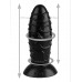 Черная анальная втулка с венками - 17,5 см.