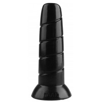 Черная винтообразная анальная втулка - 19,5 см.