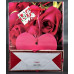 Подарочный пакет Love с розочками и сердечками - 23 х 18 см.
