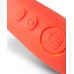 Оранжевый изогнутый вибратор Drift с подогревом - 13,8 см.