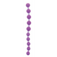 Фиолетовая анальная цепочка JUMBO JELLY THAI BEADS CARDED LAVENDER - 31,8 см.