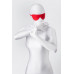 Красная маска Anonymo из искусственной кожи