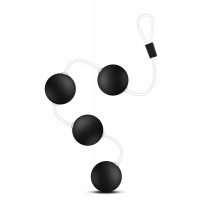 Черные анальные шарики Pleasure Balls - 38,1 см.