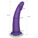 Фиолетовая гладкая изогнутая насадка-плаг - 17 см.