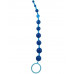 Голубая анальная цепочка Beads of Pleasure - 30 см.