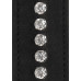 Черный ошейник с поводком Diamond Studded Collar With Leash