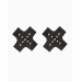 Черные пэстисы-кресты с клепками