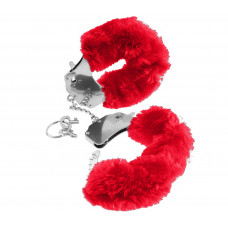 Наручники металл с красным мехом Original Furry Cuffs