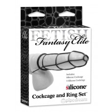 Насадка-сеть на пенис Fetish Fantasy Elite Cockcage and Ring Set