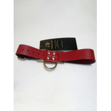 Ременные наручники с полукольцом шир.3.0см (красные)