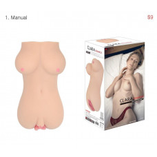 Мастурбатор-вагина с вибрацией Clara OnaHole с имитацией груди