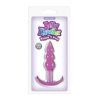 Анальная пробка рельефная фиолетовая Jelly Rancher - T-Plug - Ripple - Purple
