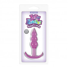 Анальная пробка рельефная фиолетовая Jelly Rancher - T-Plug - Ripple - Purple