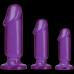 Анальные фаллоимитаторы 3 шт фиолетовые