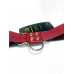 Ременные наручники с полукольцом шир.3.0см (красные)
