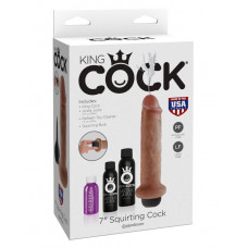 Фаллоимитатор с функцией семяизвержения загорелый King Cock 7 Squirting Cock Tan