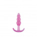  Анальная пробка рельефная розовая Jelly Rancher - T-Plug - Ripple - Pink