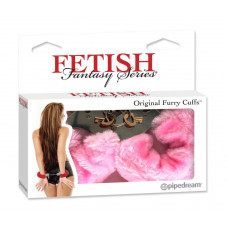 Меховые наручники-металл розовые Fetish Fantasy Series Original Furry Cuffs Pink