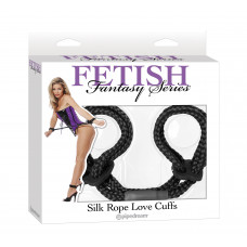 Фиксация унисекс черная Silk Rope Love Cuffs