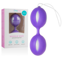Фиолетовые с белыми вставками шарики для тренировок Wiggle Duo Kegel Ball