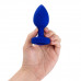 Вибрирующая втулка Vibrating Jewel Plug L/XL цвета синий сапфир
