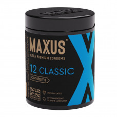 Презервативы в пластиковом контейнере классические MAXUS Classic X-Edition - 1 уп (12 шт)