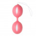 Розовые с белыми вставками шарики для тренировок Wiggle Duo Kegel Ball